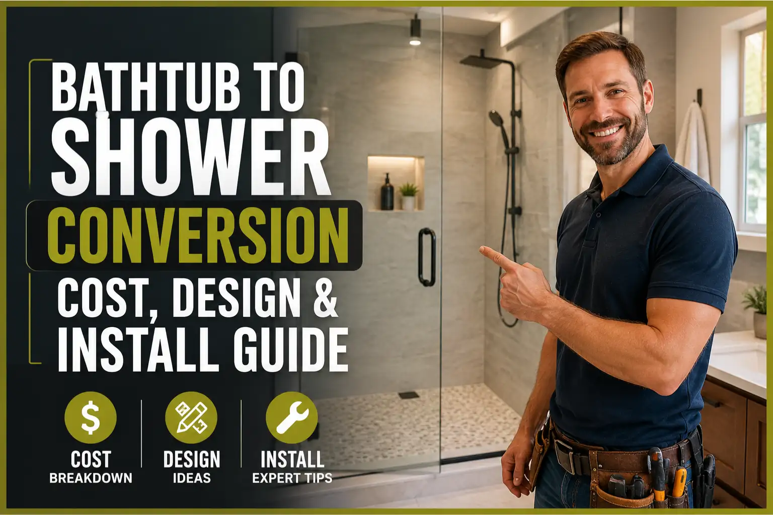 Bathtub to Shower Conversion Cost & Install Guide
