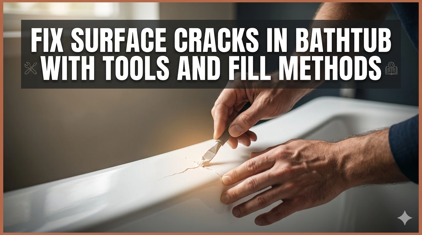 Fix Surface Cracks in Bathtub with Tools and Fill Methods